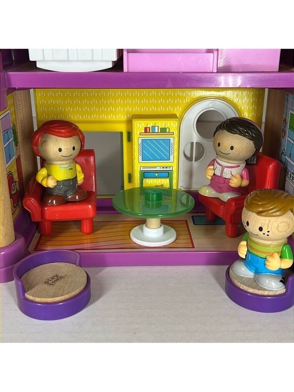 Learning Curve Play Town Family House with Five Wood Plastic Figures & Furniture - Picture 14 of 16